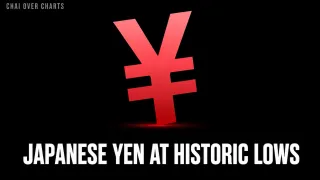 Japanese Yen at historic lows against the US Dollar with bearish forex chart showing the USD/JPY carry trade crisis in 2026